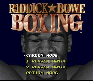 Riddick Bowe Boxing (USA) screen shot title